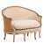 A quality French painted settee dating from the late nineteenth century, featuring a gracefully shaped crest rail,...
