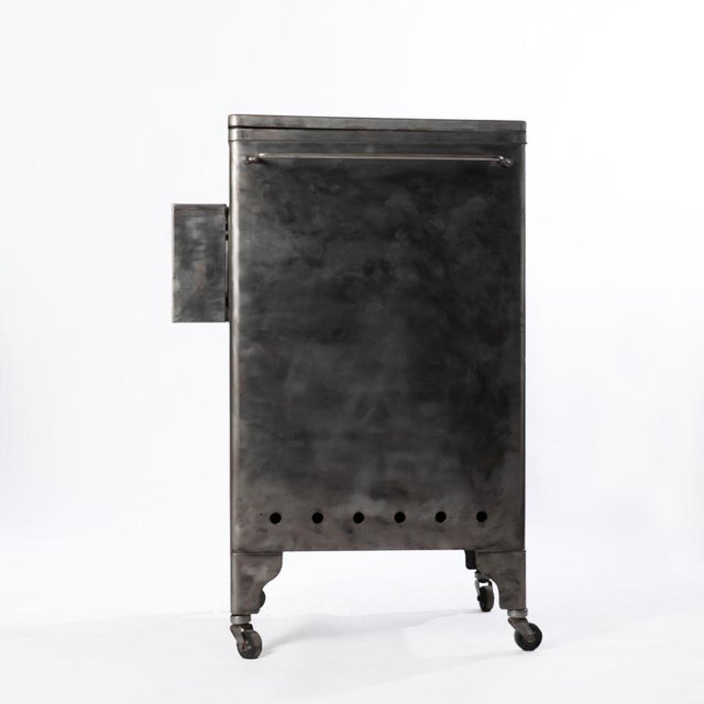 Metal Early 20th Century Industrial Steel Cabinet For Sale - Image 7 of 10