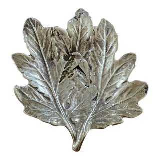 1940s Brass Chrysanthemum Catchall Ashtray For Sale