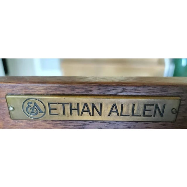Brown Mahogany Accent Table by Ethan Allen For Sale - Image 8 of 8