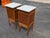 Brown Antique French Oak White Marble Top Bedside Cabinets - A Pair For Sale - Image 8 of 12