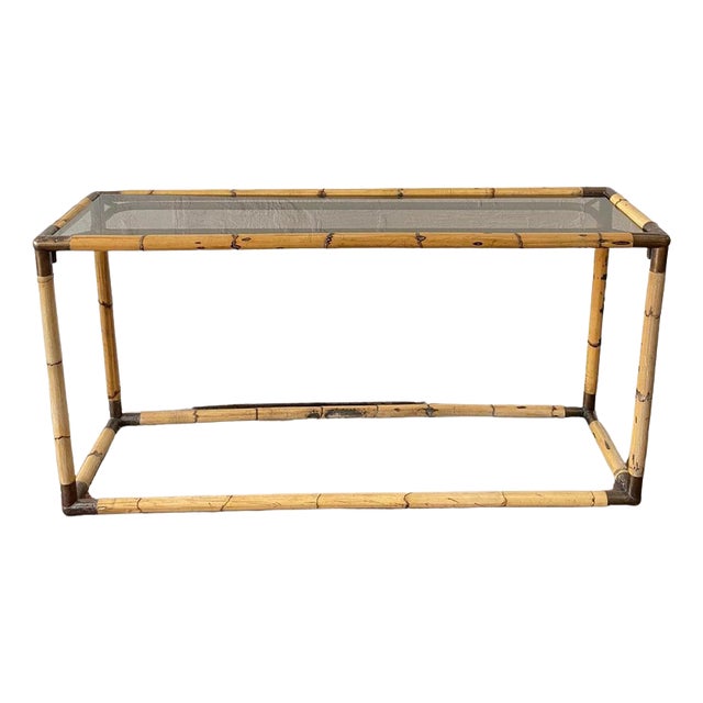Italian Mid-Century Modern Bamboo Coffee Table from Banci, 1970s For Sale