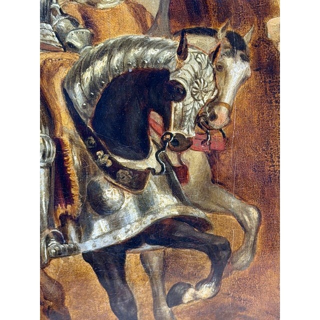 19th-Century British Victorian Renaissance Knight Equestrian Oil Painting, Circle of Sir John Gilbert Ra For Sale - Image 11 of 18