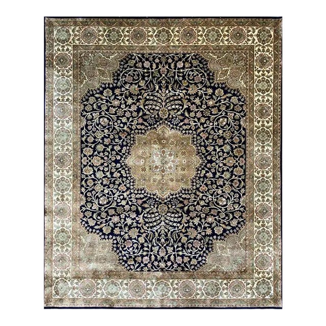 2010s Handwoven Tabriz Style Area Rug 8’0″ X 9’8″ For Sale