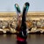 Traditional Joseph Nielander Gestural Art Glass Sculpture – Amethyst Teal & Clear Studio Glass For Sale - Image 3 of 5