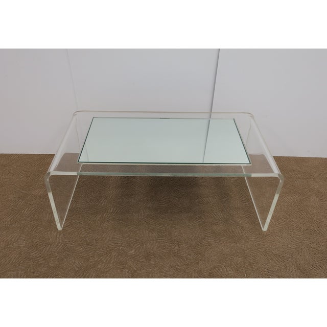 Modern Lucite Waterfall Coffee Table, 1970s Chairish