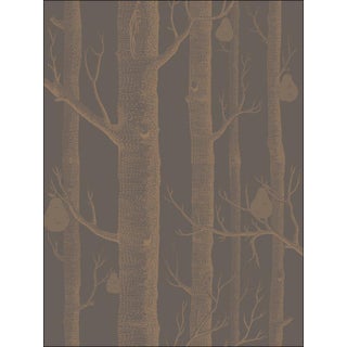 Cole and Son Woods and Pear Wallpaper in Bronze/Black For Sale