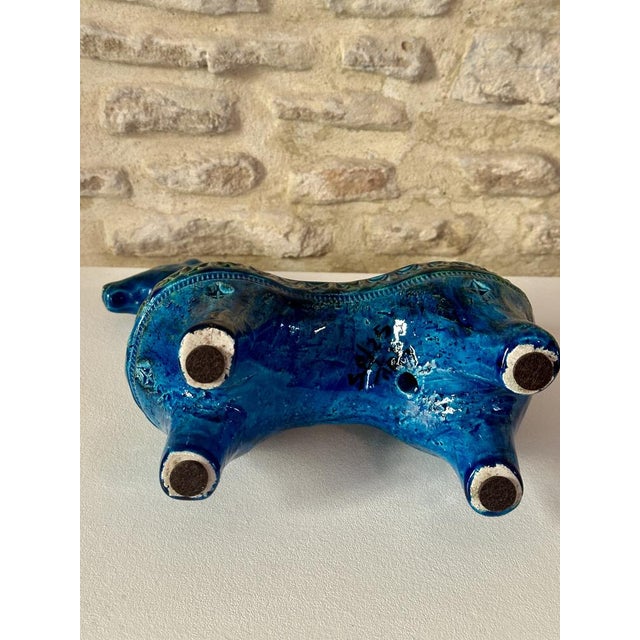 Aldo londi, for bitossi, superb stylized horse from the famous "rimini blu" series, made at the end of the 1960s. superb...