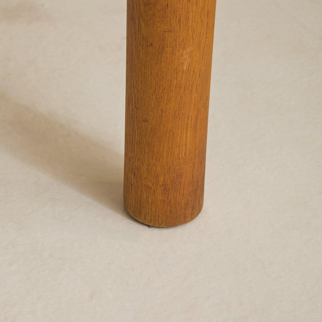 Italian Oak Dining Table with Green Marble Top, 1970s For Sale In Chicago - Image 6 of 11
