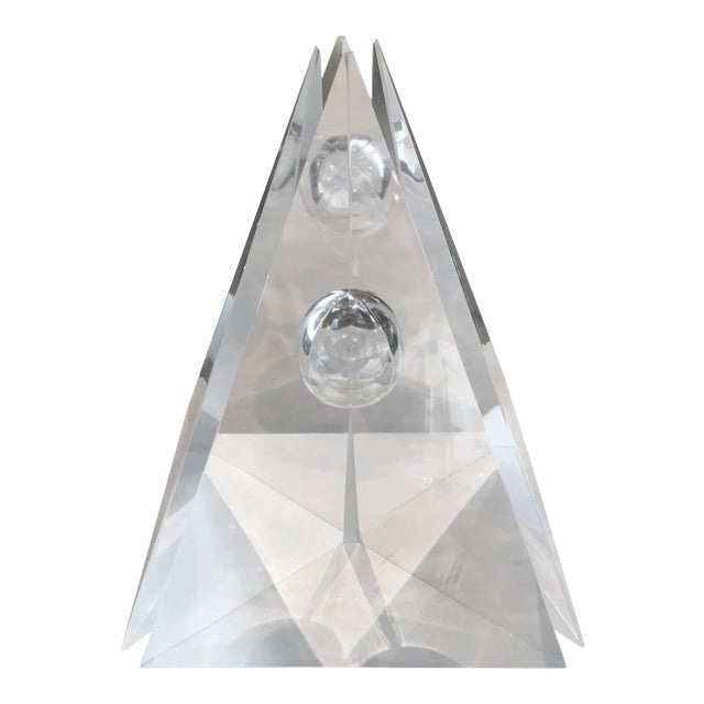 “Eye of the Pyramid” in lucite - 4 Pieces For Sale