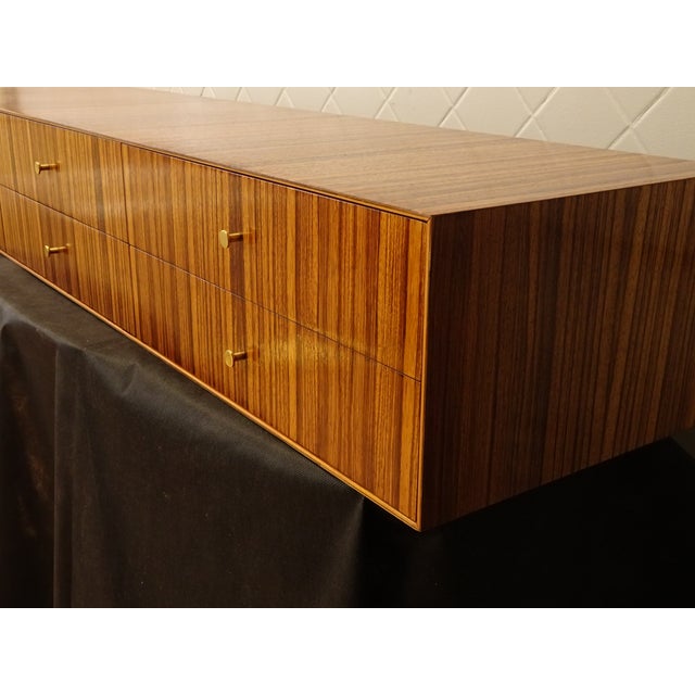 Floating Zebrawood Sideboard From the Directional Custom Collection 1967 For Sale In Miami - Image 6 of 16