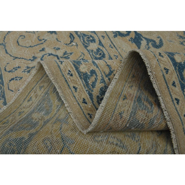 Persian 1970s Vintage Persian Handmade Wool Cotton Orange Area Rug For Sale - Image 3 of 11