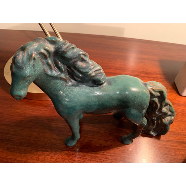 Horses in Glazed Ceramic from Guerrino Tramonti, Faenza, Italy, 1957, Set of 2 For Sale - Image 10 of 14