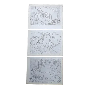 Vintage Mid 20th C. Modernist Lithographs-Henri Matisse-Female Nudes-Set of 3