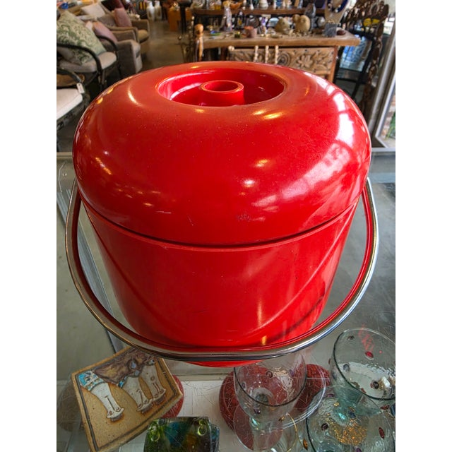 Vintage 1970’s Italian Plastic Primaluna Ice Bucket Designed by Ambrogio Pozzi Modernist Ice Bucket For Sale - Image 11 of 12