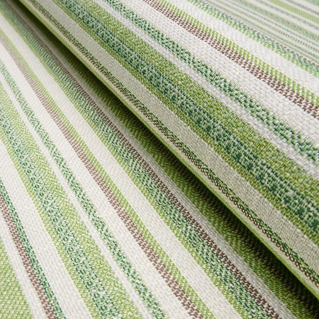 Rustic Sample - Schumacher Dylan Indoor/Outdoor Fabric in Green For Sale - Image 3 of 3