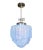Rare Art Deco chrome ceiling pendant featuring a long four-and-a-half-foot chromed streamline light fixture with enameled...
