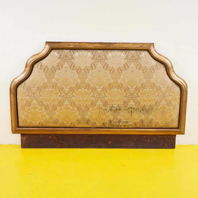 Headboard in Gilded Wood and Fabric For Sale - Image 6 of 6