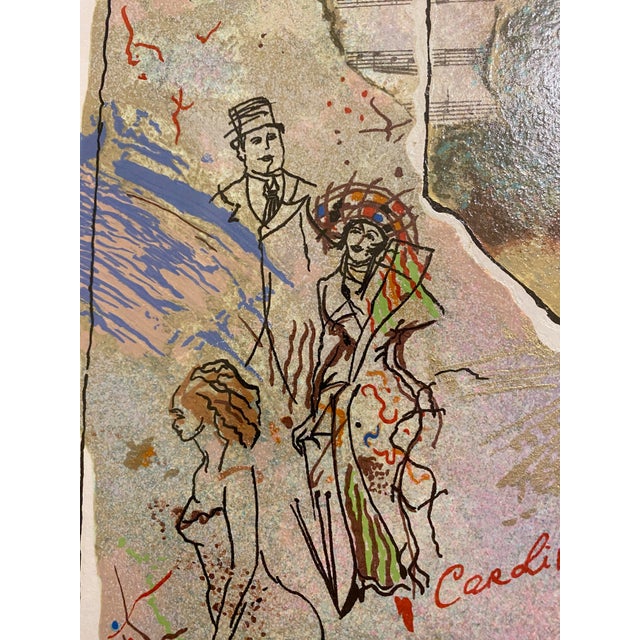 Gold Late 20th Century Alexander & Wissotzky Art Print Serigraph Floral Roses Music French Gold Frame Signed Art For Sale - Image 8 of 12