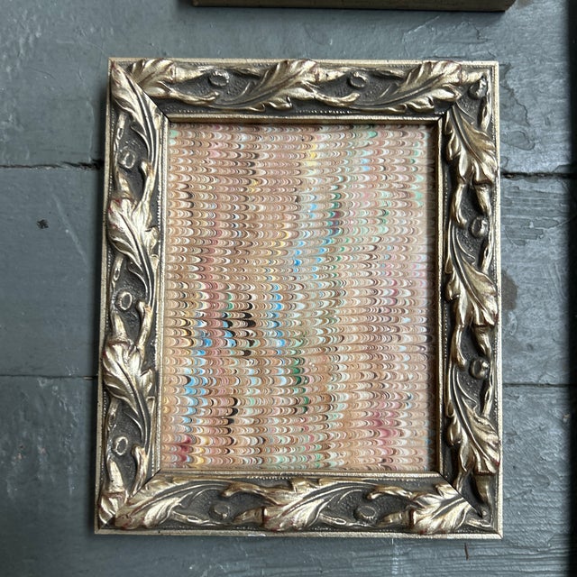 Rustic Vintage Collection of Five Miniature Picture Frames- Set of 5 For Sale - Image 3 of 8