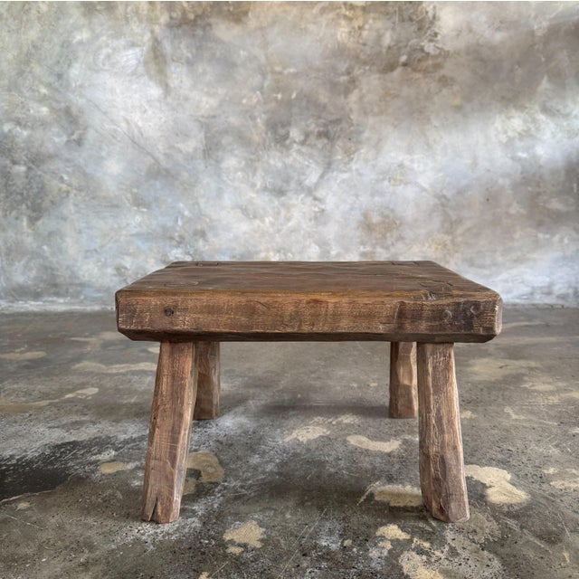 Small Rectangular Stool in Teak For Sale - Image 9 of 18