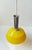 Vintage Italian Pendant Lamp in Yellow Glass and Chrome Plating, 1970s For Sale - Image 9 of 11