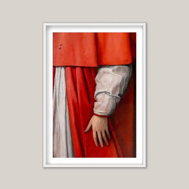 The Cardinal, an abstract view of an Italian painting, an overwhelming, vibrant study of the colour red in all its glory\....