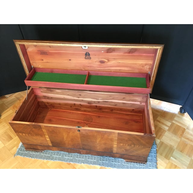 1940s 1948 Lane Waterfall Cedar Hope Chest For Sale - Image 5 of 8