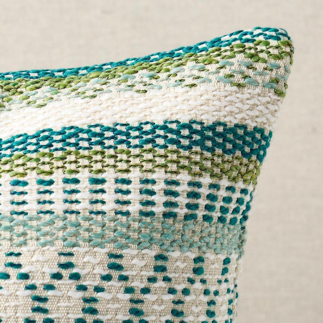 This pillow features Fremont Indoor/outdoor with a knife edge finish. Don’t be fooled by this rich, geometric woven...