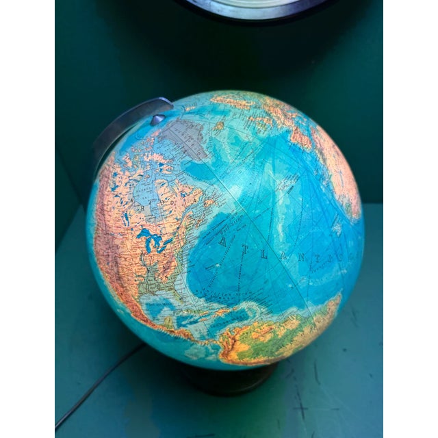 Glass Vintage Glass Globe Lamp, 1980s For Sale - Image 7 of 9