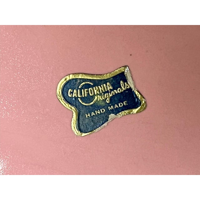 Ceramic Mid Century California Originals Ceramic Wall Pocket With Pink and Gold Speckle Finish For Sale - Image 7 of 12