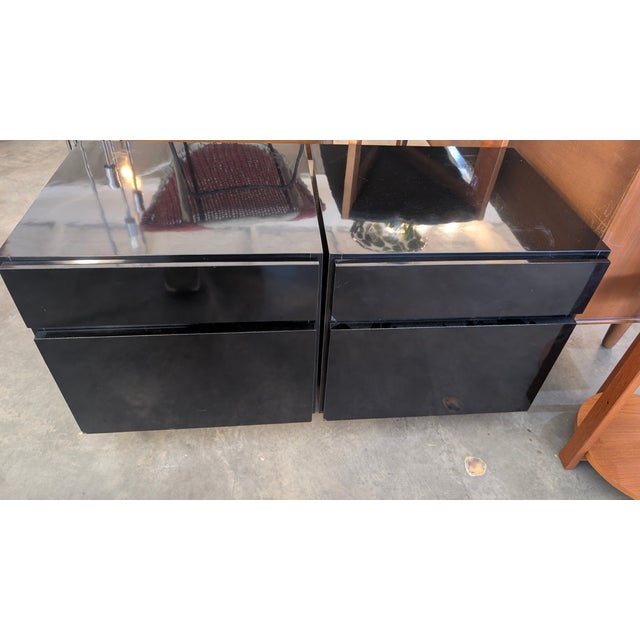 1960s 1960s Black Mid Century Nightstands For Sale - Image 5 of 11