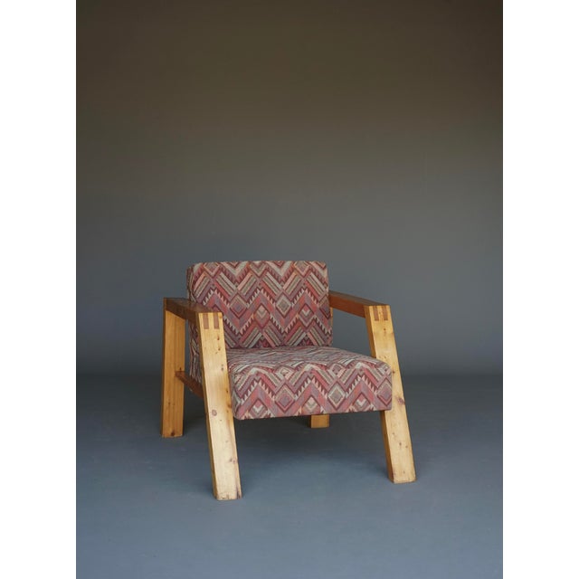 Mid-Century Modern Dutch Pine Armchair, 1970s For Sale - Image 3 of 14