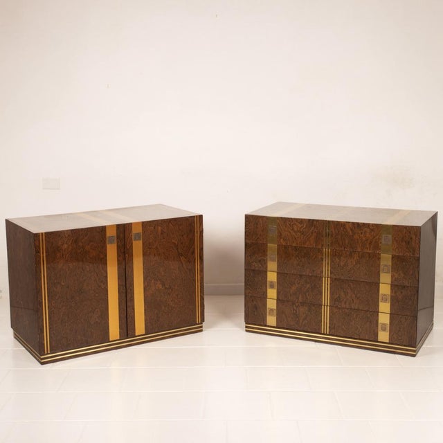 Cabinet and Chest of Drawers by Angelo Gaggioli for Gaggioli Roma, 1970s, Set of 2 For Sale - Image 4 of 18