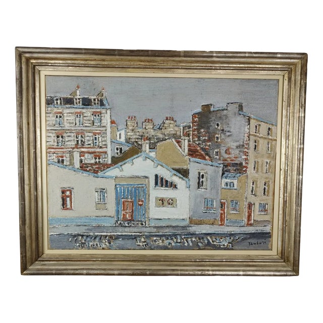 Orfeo Tamburi, City Landscapes, Paris, 1970, Watercolor & Oil Painting, Set of 2 For Sale