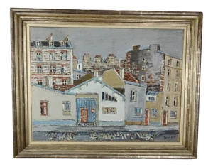 Orfeo Tamburi, City Landscapes, Paris, 1970, Watercolor & Oil Painting, Set of 2