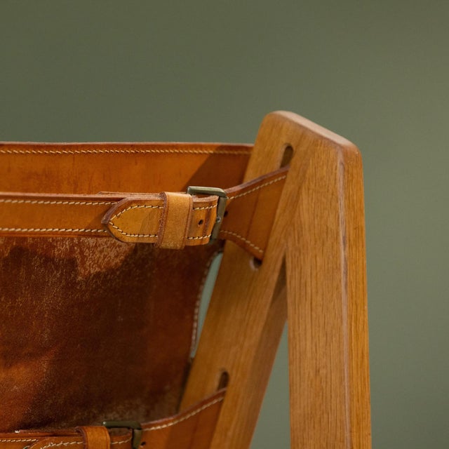 Model 168 Lounge Chairs in Cognac Leather with Oak Frames by Kurt Østervig, Denmark, 1960s, Set of 2 For Sale - Image 10 of 11