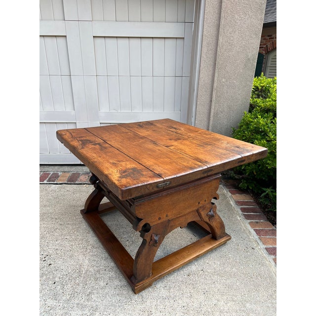 French Provincial Antique French Butcher Block Baker’s Table Pétrin Farmhouse Kitchen Island C1790 For Sale - Image 3 of 18