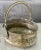 Mid 20th Century Silver Plate Repousse Basket with Handle For Sale - Image 5 of 10