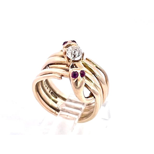 1950s Double Snake Ring Lovers Knot For Sale - Image 10 of 14