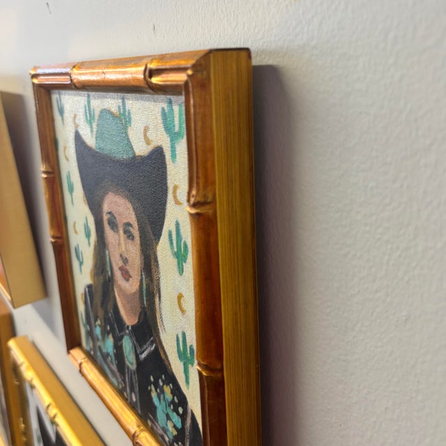 A contemporary take on the classic Western muse. This original painting features rich color, confident composition, and...