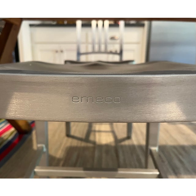 Hand brushed aluminum Design Within Reach Emeco Chairs, in great condition. Indoor or outdoor modern dining or side chair....