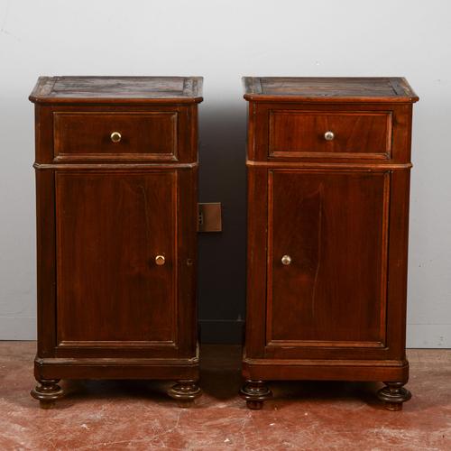 Late 19th Century Wooden Bedside Tables, Set of 2 For Sale - Image 10 of 10
