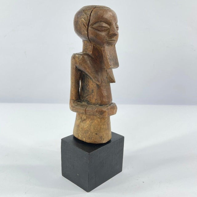 Early 20th Century Kusu Wood Figure on Custom Base For Sale In Denver - Image 6 of 7
