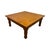 A beautifully crafted solid pine farmhouse coffee table, made in the USA and dated 1991. This table features a warm honey...