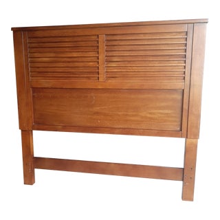 Louvered Shutter Style Full Size Headboard For Sale