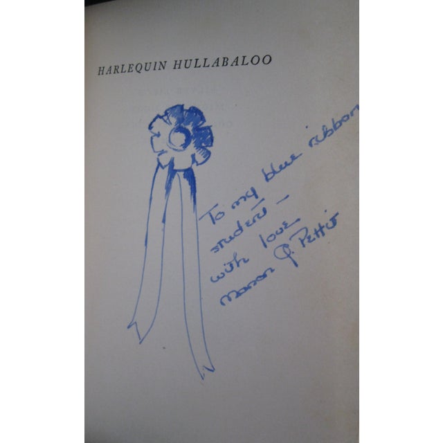 Textile 1949 Signed First Edition, Harlequin Hullabaloo by Dorthy Lyons, Illustrated by Wesley Dennis, Published by Harcourt Brace and Co. For Sale - Image 7 of 12