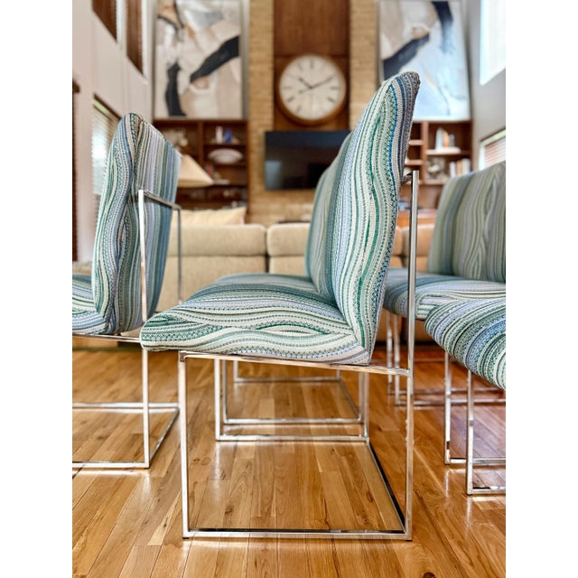 1970s Milo Baughman for Thayer Coggin 'Thin Line' Dining Chairs - Set of 6 For Sale In Houston - Image 6 of 12
