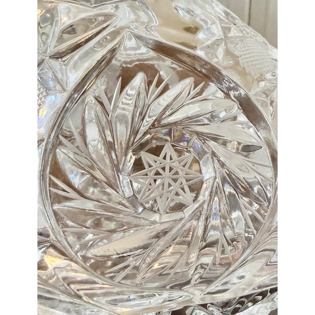 Lausitzer German Large Crystal Dish For Sale - Image 9 of 12