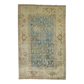 Antique Malayer Denim Blue Persian Rug - 4'3" x 6'3" For Sale